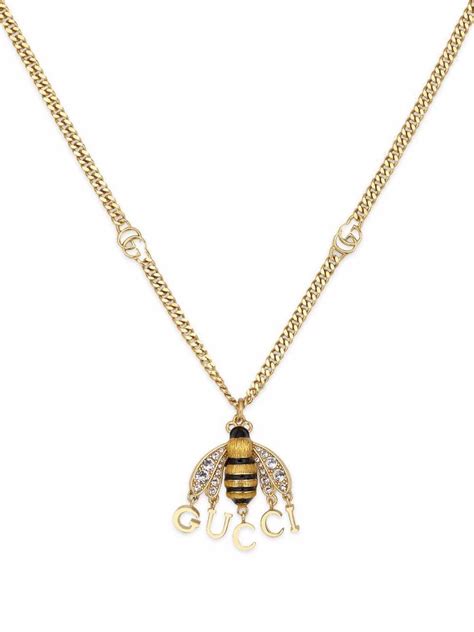 gucci bee necklace silver|Gucci bee collection.